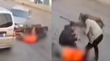 环卫工被撞飞昏迷,肇事车主悔恨不已自扇耳光 监控拍下全程