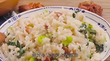 不带肉的菜饭，吃起来更清爽，饭也很香，颗粒分明