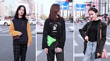 实拍杭州街拍美女，最后一位小姐姐逛街回头率超高你信么？