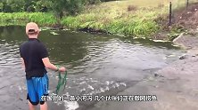 2条大鱼被捞上岸之后，让人意外的画面出现了，男子赶紧将鱼放生