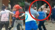 广东河源一城管动刀拎砖与商贩冲突？官方：街道人员，警方已介入