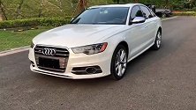 2016款奥迪S6-40T白色陆地小飞机248米。