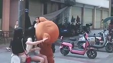 爆笑：别以为你是个熊就能为所欲为了，看小姐姐不惩治你？