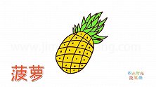 水果简笔画大全，画菠萝简笔画