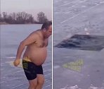 乌克兰男子让妻子为自己拍摄跳入冰河视频 不幸在妻子面前溺亡