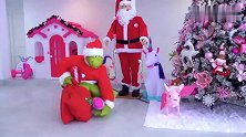 纳斯特亚、爸爸和她们的朋友一起迎接新年，但圣诞怪杰总是搞破坏