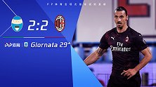 2019/2020意甲联赛第29轮全场集锦：斯帕尔2-2AC米兰