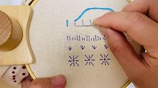 基础刺绣针法教程五：直线绣怎么绣？