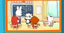 兔小贝：相遇老师,行礼问好！