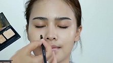 女子五官长得好，化完妆后，美得倾国倾城