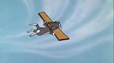 猫和老鼠：汤姆真是牛掰，拿着木板当飞机，在天上飞来飞去！