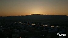 延时拍摄今夜蛟河从晚霞满天到万家灯火