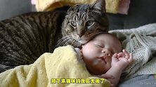 1岁萌娃肆意欺负猫咪，在猫身上抓来抓去，猫咪的反应却如此暖心