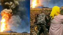 内蒙古一化工厂突发大火 附近农民喊“快跑” 官方：无伤亡
