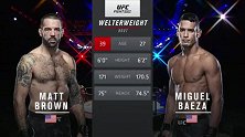 UFC on ESPN第8期：马特-布朗VS米格尔-巴埃扎