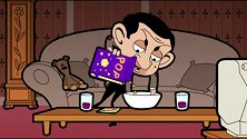 憨豆先生卡通版：憨豆算的时间真准，艾玛来敲门