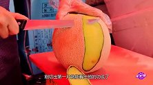 水果大师秀刀功，切皮太利落像切空气，一片一片看得上瘾！