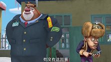 熊出没：熊二对光头强捣蛋！光头强搬木头做了无用功