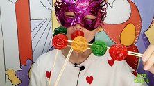 小姐姐吃“甜筒串串果冻”尖角顶着大奶油，不脆Q软好滑溜