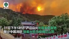 西昌山火出现多处复燃！泸山火势烧过山顶威胁光福寺 武警出动