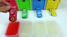 迪斯尼汽车3玩具彩虹果冻布丁学色彩