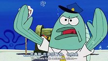 棉球方块历险记：海绵宝宝开着豪华小轿车来到了蟹皇堡餐厅