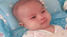 嫂子家的乖宝宝，睡醒后看不到妈妈，好委屈的样子！