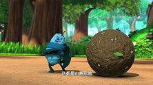 萌鸡小队：蜣螂搭石塔，萌鸡看呆了，还成了萌鸡的偶像！