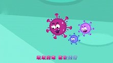 坏坏细菌来打乱佩戴口罩、清洁双手讲卫生，赶跑坏蛋细菌真棒