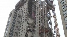 韩国光州一在建高楼外墙坍塌 3人获救6人仍失联