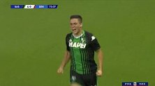 第74分钟萨索洛球员拉斯帕多里进球 萨索洛4-0热那亚