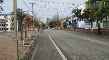 湖北江汉平原农场街景，白鹭湖国营农场街景，街道不大很整齐