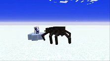 我的世界MC动画：冰雪女皇VS泰坦蜘蛛泰坦苦力怕泰坦雪傀儡