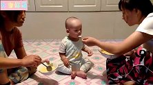 13个月宝宝不吃饭，奶奶训他还不乐意，伸手就打奶奶