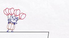 铅笔动画，刺头铅笔人一心想飞起来，结果却闹出了很多的笑话