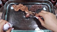 咖啡色史莱姆教程，多种无硼砂原料，化妆品+水晶史莱姆，超好玩