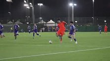 实拍赵松源对阵日本U17破门得分