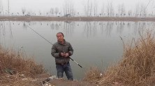 冬季野钓，手竿 VS 两把矶竿，效果一目了然