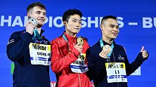 恭喜！王宗源跳水男子一米板摘金 单届世锦赛摘得三金