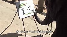 泰国大象会画画，一般人还真没它画得好，不服比比看