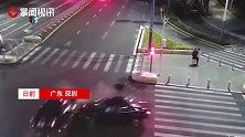 男子驾车超速闯红灯致2车相撞 事发后直接“跳车逃逸”