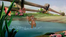 猫和老鼠-小老鼠走进水里居然还能蜻蜓点水，在水上行走