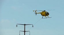 看了美国的直升机拉电缆，才知道有多先进，科技改变了生活