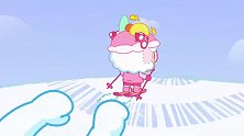 喜羊羊：美羊羊真臭美，滑雪蜡是涂在滑雪板上的，不是抹脸的