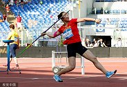 女子标枪资格赛A组刘诗颖掷出63米48 小组第一晋级决赛