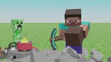 Minecraft动画：史蒂夫与苦力怕的做饭时间