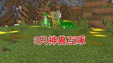 我的世界山海经联机7：试两只冉遗谁更厉害？结果变成三神兽互啄