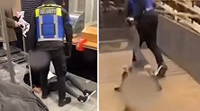 英国一名女顾客被保安一拳打倒 拽着腿拖出餐厅