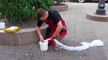 油漆换成磁带来吓路人，效果还是很好的，路人表示很无聊