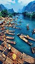 阳朔：竹筏漂流遇龙河